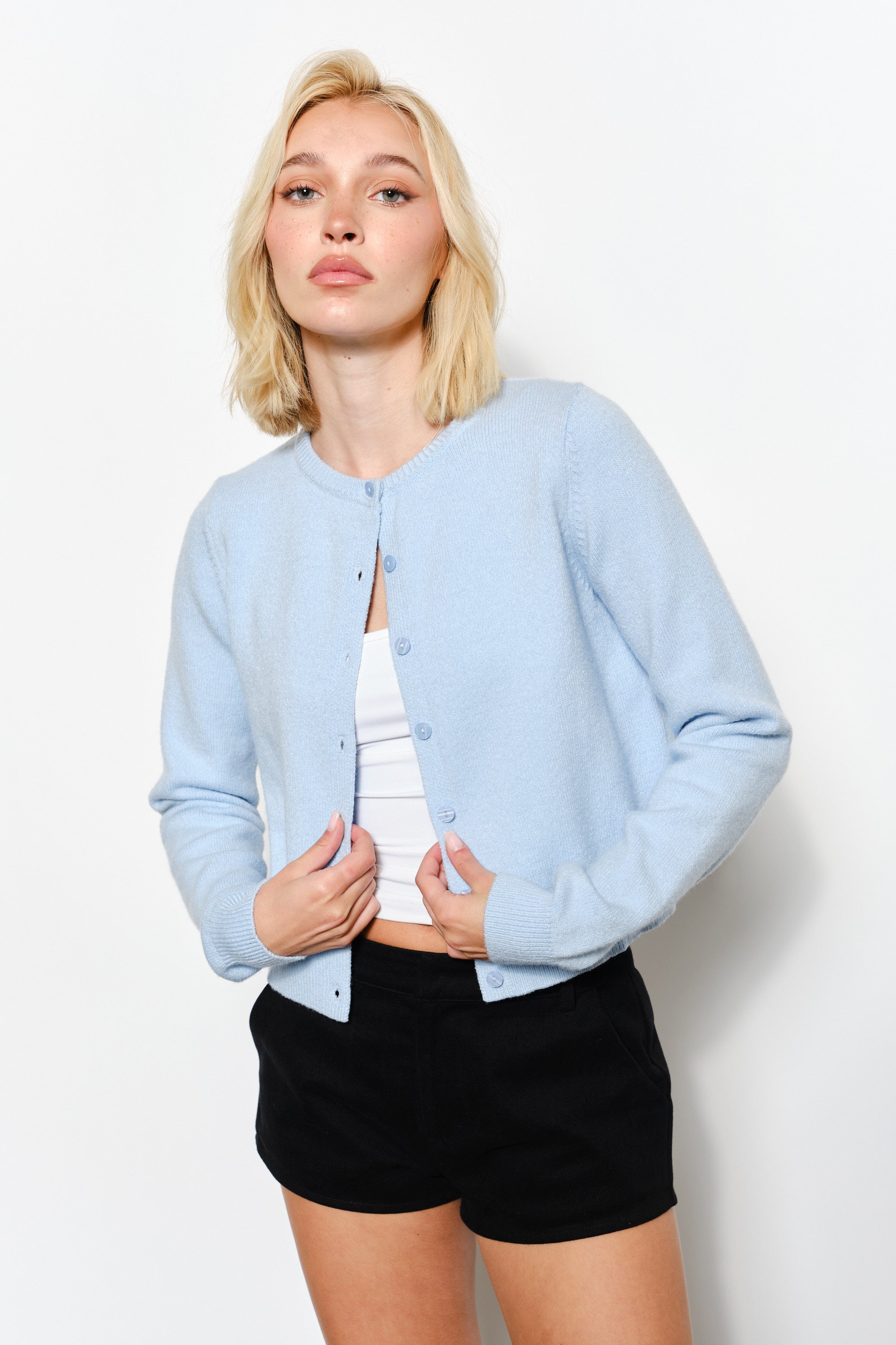 Knit Cardigan - light blue, womens cardigan collection