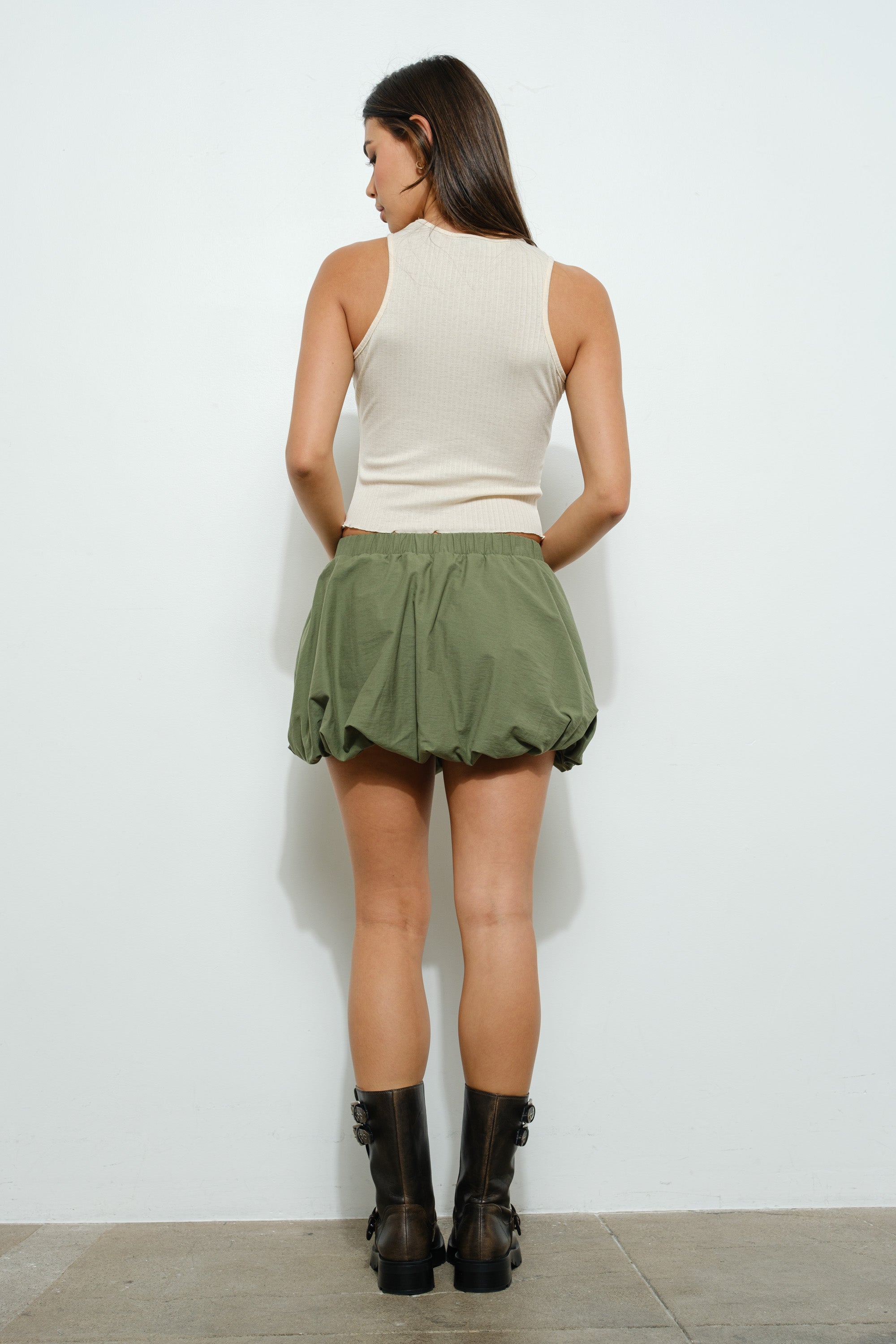 Ribbed Knit Tank - Bone, Women's Tank Top Collection