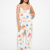 Fruit Print Cami Tank Top - Ivory Multi, Women's Tank Top/Matching Set's Collection
