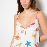 Fruit Print Cami Tank Top - Ivory Multi, Women's Tank Top/Matching Set's Collection