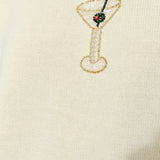 Beaded Martini Sweater - butter cream, womens sweater collection
