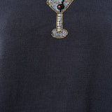 Beaded Martini Sweater - charcoal, womens sweater collection