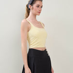Square Neck Crop Top - Yellow, Women's Tops Collection