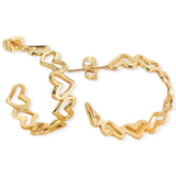 Heart Hoop Earrings - Gold, Women's Earrings Collection