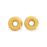 Round Donut Shape Earring - gold, womens earring collection