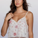 Sequin Embellished Tank - pink/ivory - womens top collection