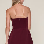 Strapless Mini Dress With Pockets - Rose, womens mini dress collection