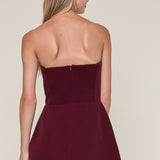 Strapless Mini Dress With Pockets - Rose, womens mini dress collection