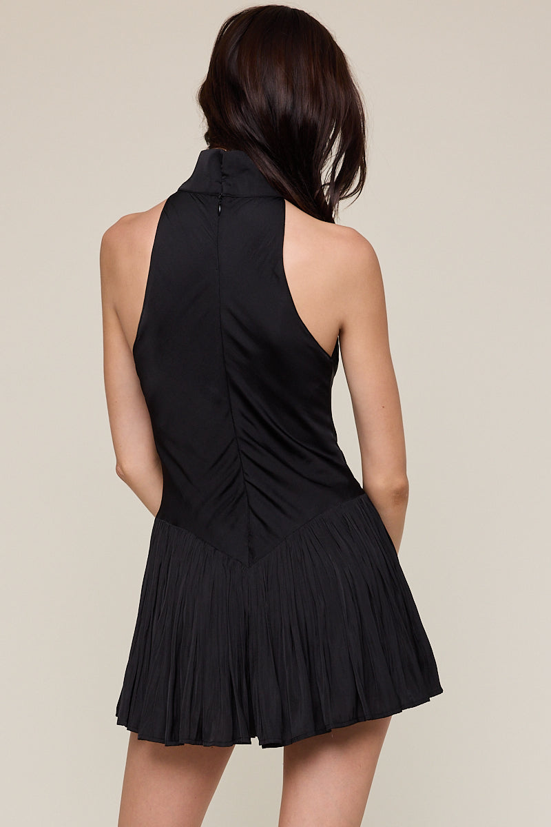 Turtleneck Mini Dress - black, womens dress collection