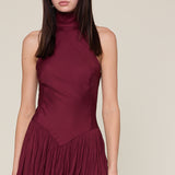 Turtleneck Mini Dress - plum, womens dress collection