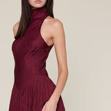 Turtleneck Mini Dress - plum, womens dress collection