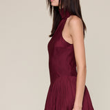 Turtleneck Mini Dress - plum, womens dress collection