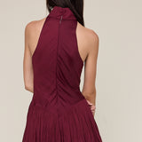 Turtleneck Mini Dress - plum, womens dress collection