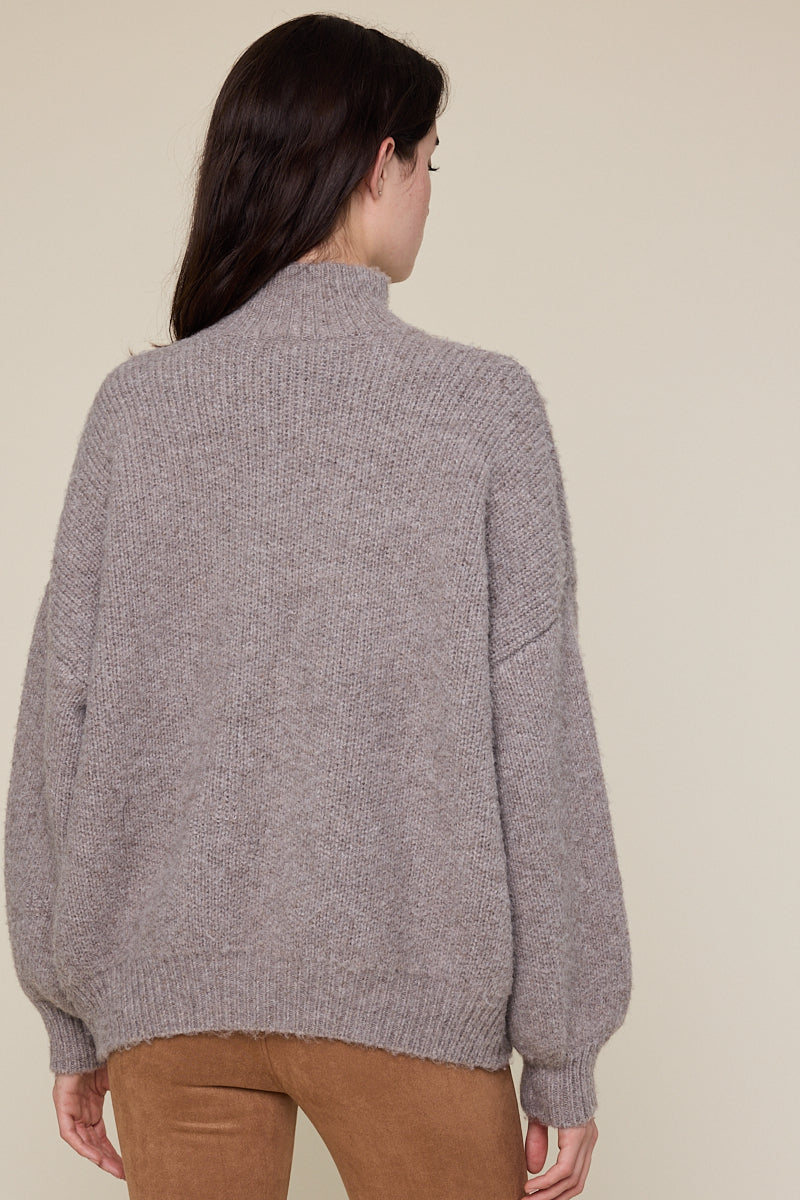 Turtleneck Sweater - ash taupe, womens sweater collection