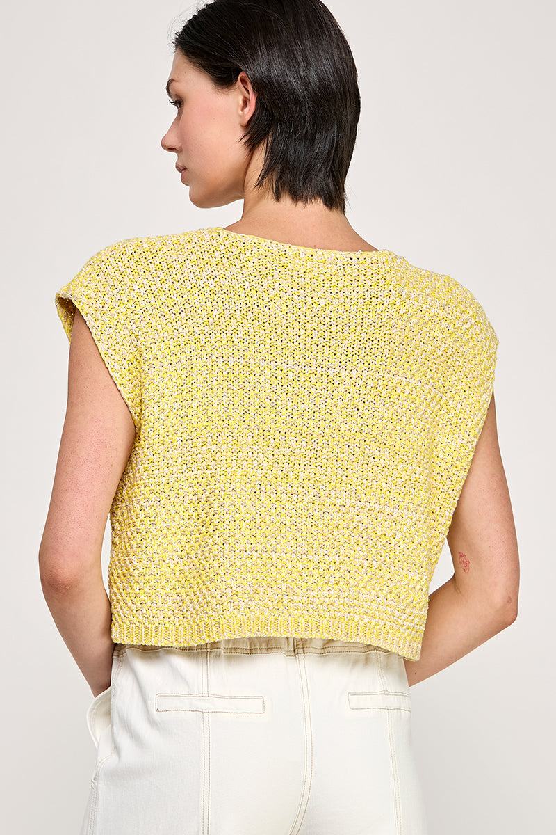Chunky Knit Top - lemon, womens sweater vest collection