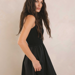 Mock Neck Maxi Dress - black, womens dress collection
