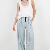 Textured Fringe Layer Tank - White, Women's Tops Collection
