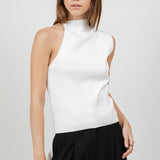 Asymmetrical Top With Mesh Side - White, women's tops collection