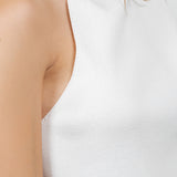 Asymmetrical Top With Mesh Side - White, women's tops collection