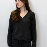 Suzette Cuddle Soft V Neck Sweatshirt