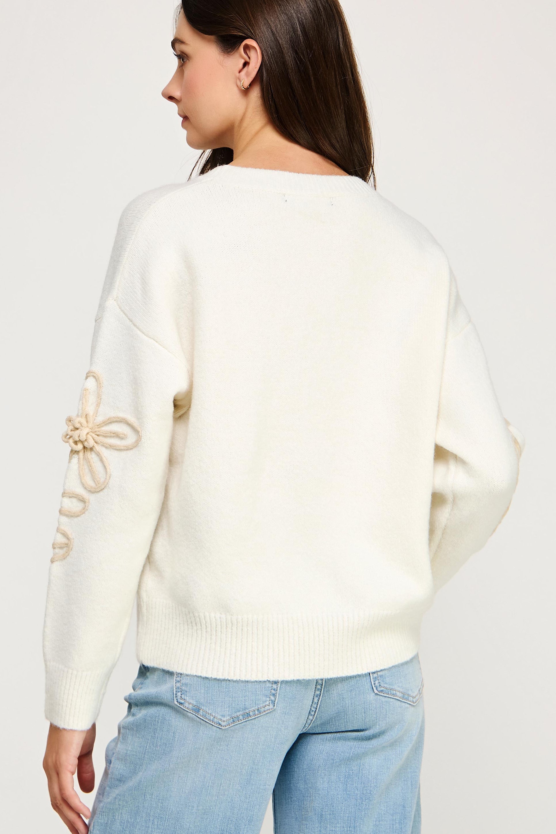 Floral Embroidered Sweater