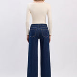 Vervet - High Rise Ankle Wide - dark denim, womens jean collection