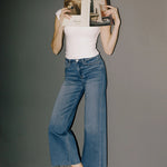 Vervet - High Rise Super Soft Crop Slim Wide, womens jean collection