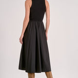 Mock Neck Maxi Dress - black, womens dress collection