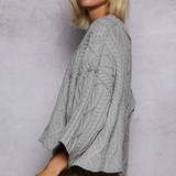 Bell Sleeve Chunky Sweater