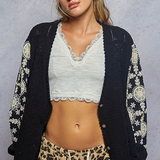 Cardigan With Crochet Sleeve