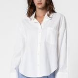 Long Sleeve Button Up Shirt - Off White, Women's Tops Collection