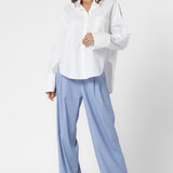 Long Sleeve Button Up Shirt - Off White, Women's Tops Collection