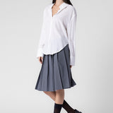 Long Sleeve Button Down Top - Off White, Women's Tops Collection