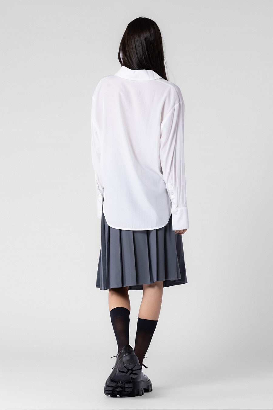 Long Sleeve Button Down Top - Off White, Women's Tops Collection