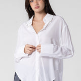 Long Sleeve Button Down Top - Off White, Women's Tops Collection