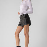 Shirred Basic Long Sleeve - Off White, Women's Tops Collection