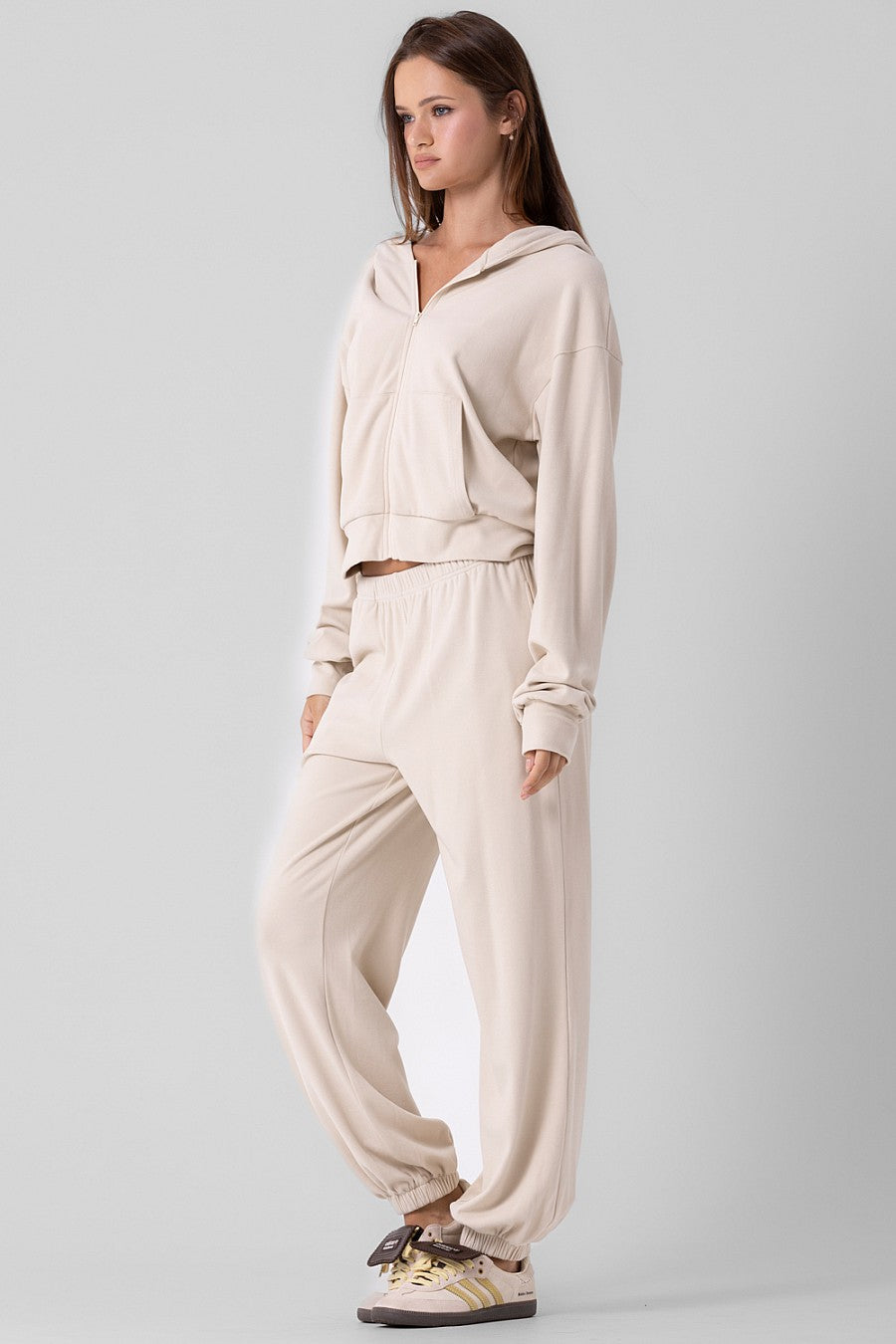 Brushed Knit Sweater - Bone, Women's Lounge Collection
