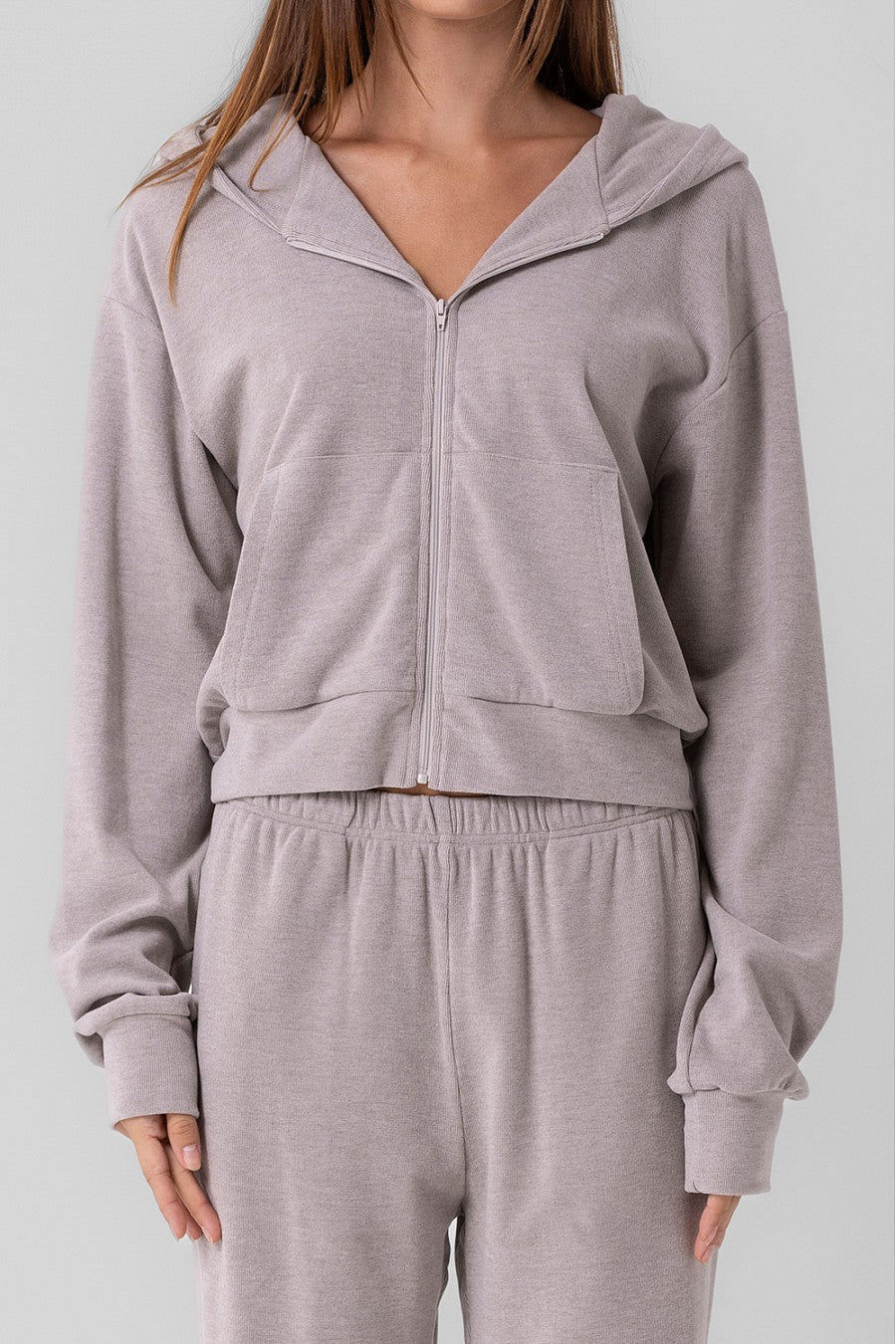 Brushed Knit Sweater - Grey, Women's Lounge Collection