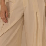 Gathered Wide Leg Pant - Ecru, Women's Pant's Collection