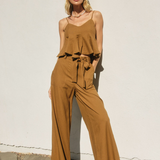 Tie Front Pant - Golden Palm, Women's Bottoms Collection