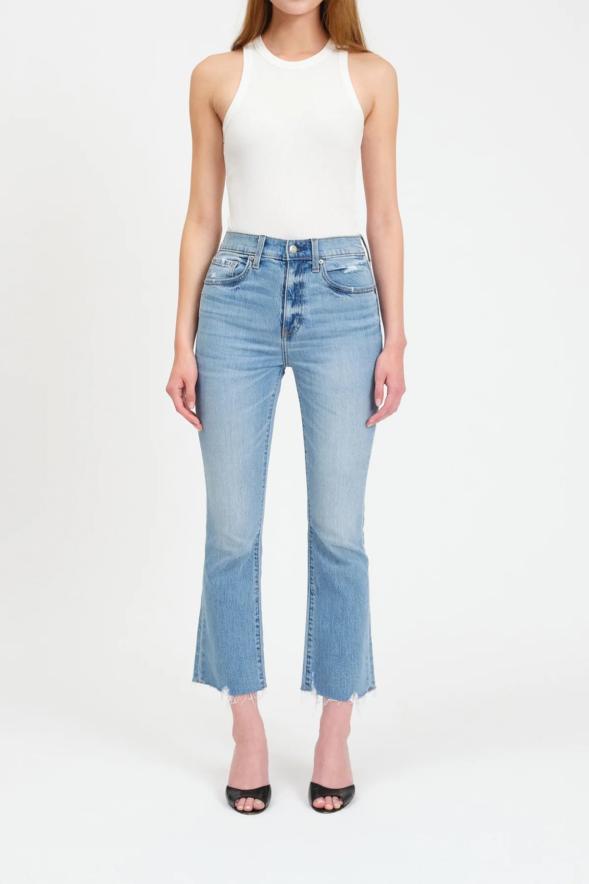 High Rise Kick Crop Flare Jeans Daze Hi Rise Crop Flare
