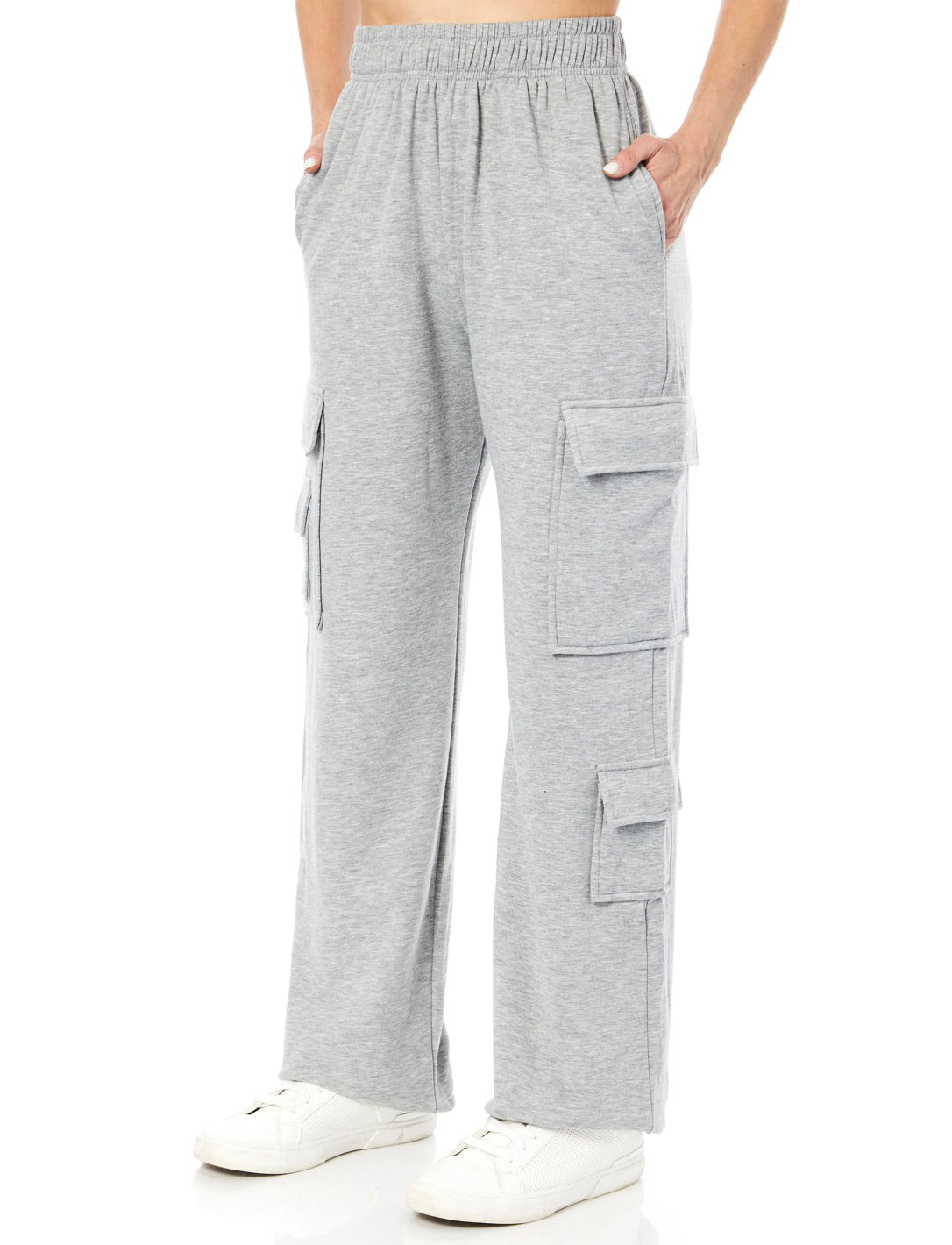 Brush Soft Cloud Cargo Pocket - Heather Grey, Women's Lounge Collection