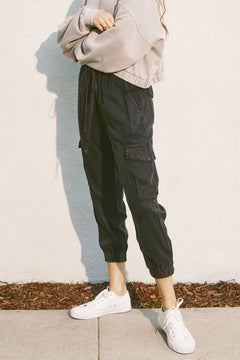 Light Weight Cargo Pant - Acid Black, womens jogger collection 
