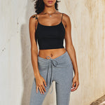 Thin Strap Basic Crop Top - black, womens crop top collection