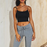 Thin Strap Basic Crop Top - black, womens crop top collection
