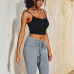 Thin Strap Basic Crop Top - black, womens crop top collection