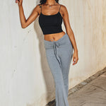 Thin Strap Basic Crop Top - black, womens crop top collection