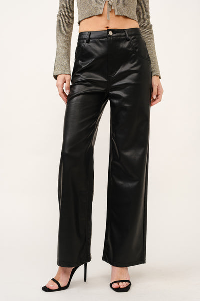 Wide Leg Leather Pant – Ruby and Jenna