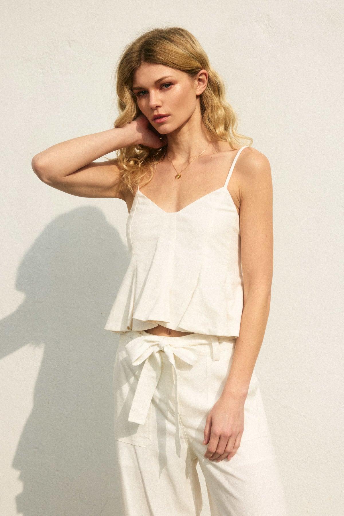 Flowy Sleeveless Top - Ivory, Women's Tops Collection
