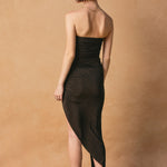 Strapless Holiday Knit Dress - black/rose gold, womens dress collection